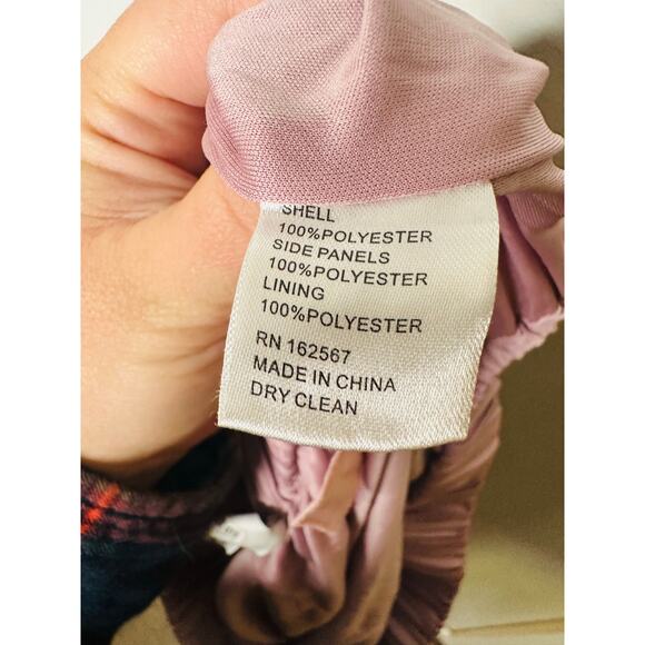 ATLEIN COLLECTIVE Pink Pleated Texture Mauve Plisses Flowy Pants Size 12 - Picture 14 of 14